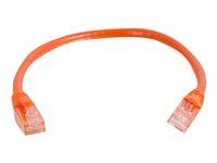 C2G Cat5e Booted Unshielded (UTP) Network Patch Cable - Kytkentäkaapeli - RJ-45 (uros) to RJ-45 (uros) - 1 m - UTP - CAT 5e - valettu, piikitön, säikeinen - oranssi 83603