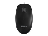 Logitech B100 - Hiiri - oikea- ja vasenkätiselle - optinen - 3 painiketta - langallinen - USB - musta 910-003357