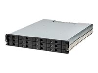 Seagate Exos X 2U12 - SSD/kiintolevyasema - 368 Tt - 12 telineet (SAS-3) - HDD 16 Tt x 23 - iSCSI (10 GbE), iSCSI (25 GbE) (ulkoinen) - telineasennettava D4436X000000DA-01-16TB