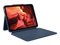 Logitech Rugged Combo 4 - Näppäimistö- ja kalvokotelo - Apple Smart connector - klassisen sininen malleihin Apple 10.9-inch iPad (10. sukupolvi) 920-011196