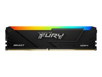 Kingston FURY Beast RGB - DDR4 - moduuli - 32 Gt - DIMM 288 nastaa - 3600 MHz / PC4-28800 - CL18 - 1.35 V - puskuroimaton - non-ECC - musta KF436C18BB2A/32