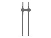 Multibrackets M Pro Dual Pole Floorbase B2B - Teline malleihin 2 LCD-näyttöä - muovi, alumiini, teräs - musta -näytön koko: 65"-90" - lattialla seisova 7350073738984