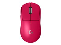 Logitech G PRO X SUPERLIGHT 2 - Hiiri - pelaaminen - optinen - 5 painiketta - langaton - 2.4 GHz - USB Logitech LIGHTSPEED -vastaanotin - vaaleanpunainen 910-006798