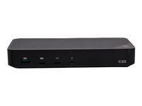 C2G USB-C 11-in-1 Hybrid DisplayLink and DP Alt Mode Triple 4K Docking Station with HDMI, DisplayPort, Ethernet, USB, 3.5mm Audio and Power Delivery up to 100W - Telakointiasema - USB-C / Thunderbolt 3 - HDMI, DP - 1GbE - 130 watti(a) C2G54538