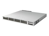 Cisco Catalyst 9300L - Network Essentials - kytkin - L3 - Hallinnoitu - 48 x 10/100/1000 (PoE+) + 4 x 10 Gigabit SFP+ (maa-satelliittiyhteys) - telineeseen asennettava - PoE+ (890 W) - sekä 10 vuoden Network Essentials C9300L-48PF-4X-10E