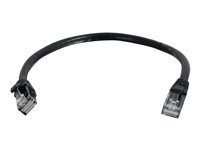 C2G Cat5e Booted Unshielded (UTP) Network Patch Cable - Kytkentäkaapeli - RJ-45 (uros) to RJ-45 (uros) - 30 cm - UTP - CAT 5e - valettu, piikitön, säikeinen - musta 83179