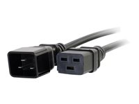 C2G 16 AWG 250 Volt 16 Amp Power Extension Cord - Sähköjatkojohto - EC 60320 C20 to IEC 60320 C19 - vaihtovirta 250 V - 1 m - valettu - musta 80622