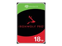 Seagate IronWolf Pro ST18000NT001 - Kiintolevyasema - 18 Tt - sisäinen - 3.5" - SATA 6Gb/s - 7200 kierrosta/min - puskuri: 256 Mt - sekä 3 vuoden Seagate Rescue Data Recovery ST18000NT001