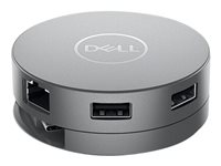 Dell Mobile Adapter DA310 - Telakointiasema - USB-C - VGA, HDMI, DP, USB-C - 1GbE - sekä 3 vuoden laitteiston perustakuu DELL-DA310