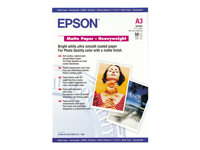 Epson - Matta - A3 (297 x 420 mm) - 167 g/m² - 50 arkki (arkit) paperi malleihin EcoTank ET-16500, 7750; SureColor P5000, P800, SC-P10000, P5000, P700, P7500, P900, P9500 C13S041261