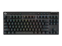 Logitech G PRO X TKL - Näppäimistö - pelaaminen - taustavalaistu - langaton - Bluetooth, 2.4 GHz - QWERTY - pohjoismainen (tanska/suomi/norja/ruotsi) - näppäinkytkin: Tactile - musta 920-012134