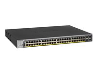 NETGEAR Pro GS752TPP - Kytkin - L3 - smart - 48 x 10/100/1000 (PoE+) + 4 x Gigabit SFP - telineeseen asennettava - PoE+ (760 W) GS752TPP-100EUS