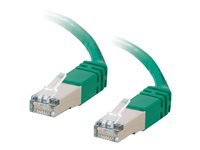 C2G Cat5e Booted Shielded (STP) Network Patch Cable - Kytkentäkaapeli - RJ-45 (uros) to RJ-45 (uros) - 3 m - STP - CAT 5e - valettu - vihreä 83832