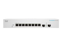 Cisco Business 220 Series CBS220-8T-E-2G - Kytkin - smart - 8 x 10/100/1000 + 2 x Gigabit SFP (uplink) - telineeseen asennettava CBS220-8T-E-2G-EU