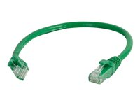 C2G Cat5e Booted Unshielded (UTP) Network Patch Cable - Kytkentäkaapeli - RJ-45 (uros) to RJ-45 (uros) - 1 m - UTP - CAT 5e - valettu, piikitön, säikeinen - vihreä 83201