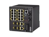 Cisco Industrial Ethernet 2000 Series - Kytkin - Hallinnoitu - 16 x 10/100 + 2 x combo Fast Ethernet SFP + 2 x Fast Ethernet SFP - DIN-kiskoon kiinnitettävä IE-2000-16TC-B