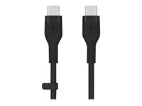 Belkin BoostCharge - USB-kaapeli - 24 pin USB-C (uros) to 24 pin USB-C (uros) - USB 2.0 - 2 m - musta CAB009BT2MBK