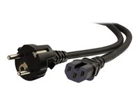 C2G 250 Volt Hot Condition European Power Cord - Sähköjatkojohto - power CEE 7/7 (uros) to IEC 60320 C15 - vaihtovirta 250 V - 2 m - valettu - musta - Eurooppa 80638