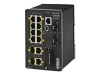 Cisco Industrial Ethernet 2000 Series - Kytkin - Hallinnoitu - 8 x 10/100 + 2 x combo Gigabit SFP - DIN-kiskoon kiinnitettävä IE-2000-8TC-G-N