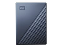 WD My Passport Ultra WDBFTM0050BBL - Kiintolevyasema - salattu - 5 Tt - ulkoinen (kannettava) - USB 3.1 (USB-C liitin) - AES 256 bittiä - sininen WDBFTM0050BBL-WESN