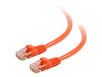 C2G Cat5e Booted Unshielded (UTP) Network Patch Cable - Kytkentäkaapeli - RJ-45 (uros) to RJ-45 (uros) - 1.5 m - UTP - CAT 5e - valettu, piikitön, säikeinen - oranssi 83604