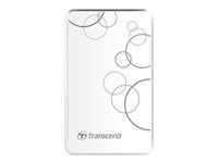 Transcend StoreJet 25A3 - Kiintolevyasema - 1 Tt - ulkoinen (kannettava) - 2.5" - USB 3.0 - valkoinen TS1TSJ25A3W