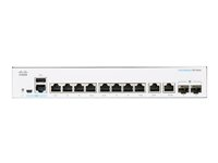 Cisco Business 350 Series 350-8P-2G - Kytkin - L3 - Hallinnoitu - 8 x 10/100/1000 (PoE+) + 2 x yhdistetty SFP - telineeseen asennettava - PoE+ (67 W) CBS350-8P-2G-EU