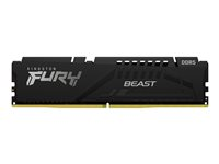 Kingston FURY Beast - DDR5 - moduuli - 32 Gt - DIMM 288 nastaa - 6000 MHz / PC5-48000 - CL36 - 1.35 V - puskuroimaton - on-die ECC - musta KF560C36BBE-32