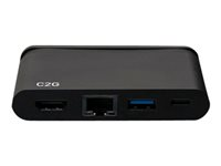 C2G USB C Dock with HDMI, USB, Ethernet, USB C & Power Delivery up to 100W - Telakointiasema - USB-C / Thunderbolt 3 - HDMI - 1GbE C2G54455