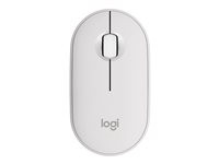 Logitech Pebble Mouse 2 M350s - Hiiri - optinen - 3 painiketta - langaton - Bluetooth 5.2 LE - yksisävyinen valkoinen 910-007013