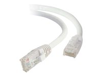 C2G - Kytkentäkaapeli - RJ-45 (uros) to RJ-45 (uros) - 50 cm - UTP - CAT 6a - buutattu, piikitön - valkoinen 82525