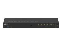 NETGEAR AV Line M4250-10G2F-PoE+ - Kytkin - L3 - Hallinnoitu - 10 x 10/100/1000 (8 PoE+) + 2 x Gigabit SFP - sivusta sivuun ilmavirtaus - telineeseen asennettava - PoE+ (125 W) GSM4212P-100EUS