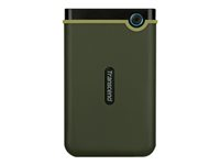 Transcend StoreJet 25M3 Slim - Kiintolevyasema - 1 Tt - ulkoinen (kannettava) - 2.5" - USB 3.0 - military green TS1TSJ25M3G