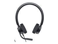 Dell Pro Stereo Headset WH3022 - Kuulokkeet + mikrofoni - langallinen - USB - Zoom-sertifioitu, sertifioitu Microsoft Teamsille DELL-WH3022