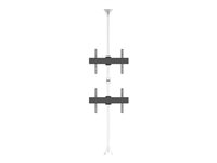 Multibrackets M Floor to Ceiling Mount Pro MBFC2U - Asennuspakkaus (lattiasta kattoon -kiinnitys) malleihin 2 LCD-näyttöä - alumiini, teräs - kromi -näytön koko: 40"-65" 7350073735723