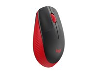 Logitech M190 - Hiiri - optinen - 3 painiketta - langaton - USB johdoton vastaanotin - punainen 910-005908